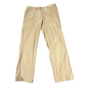Hiltl Pants Mens Chino 40x32 Beige Cotton Blend Straight Stretch Mid Rise